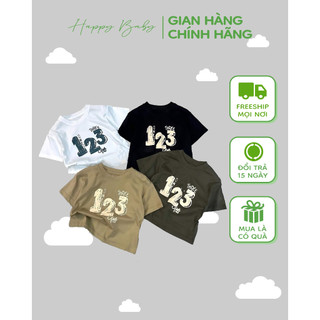 Áo phông mẫu 123 cho bé trai bé gái, áo phông cho bé mặc hè