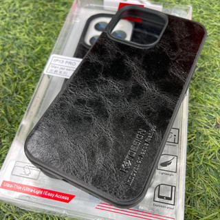 Ốp Lưng iPhone 13 Pro Da Đen Trơn Đơn Giản Cao Cấp KST Design