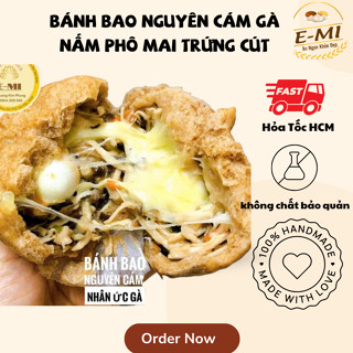 Bánh Bao Nguyên Cám -Nhân Gà Nấm Phô Mai Trứng Cút-Eatclean -Healthy