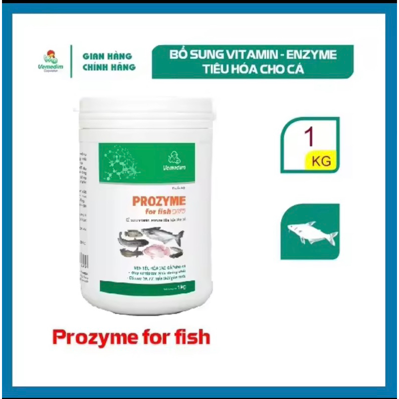 Vemedim Prozyme for fish new dùng bổ sung vitamin - enzyme tiêu hoá cho cá hộp 1kg