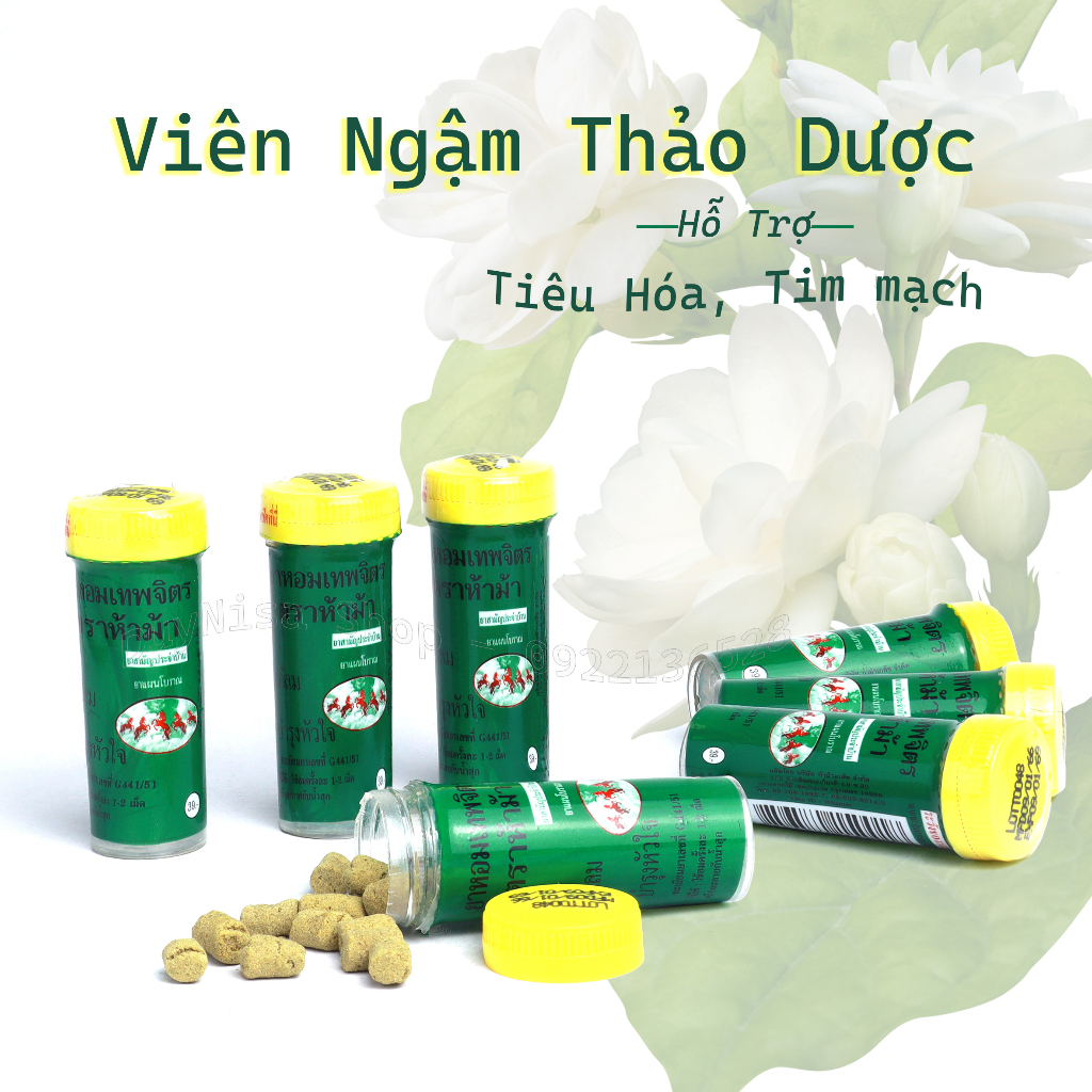 Viên Ngậm Thảo Dược, Hỗ Trợ Tiêu Hóa, Tim mạch