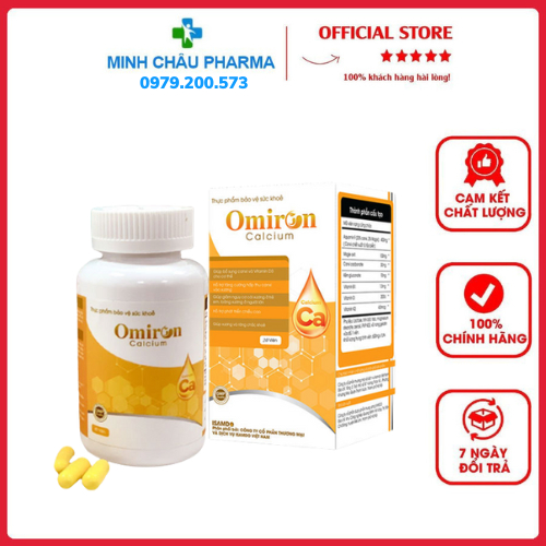 Viên tăng chiều cao Omiron Calcium - Hỗ trợ phát triển chiều cao cho trẻ, bổ sun