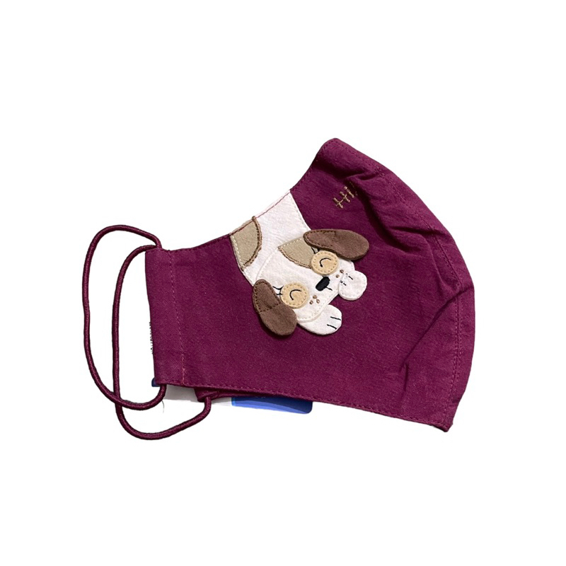 Khẩu trang vải người lớn kháng khuẩn 100% cotton PET SHOP cute size M