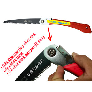 Cưa gỗ cầm tay đa năng gấp gọn Nhật Kapusi, cưa cành cán xếp, thép SK5 siêu sắc, gấp gọn an toàn lưỡi cưa sắc bén