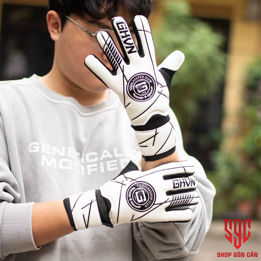 Găng Tay Thủ Môn GKVN Có Xương Ngón - Bền - Trắng