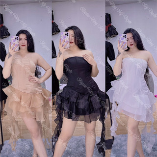 ĐẦM CÚP CORSET PHỐI TUA RUA [BIGSIZE ĐẶNG MỸ DUYÊN 55-90KG]ẢNH CHỤP THẬT