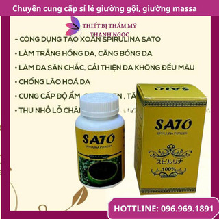 Tảo xoắn Sato dạng bột 100gr dùng cấy trắng da mặt trong spa và thẩm mỹ viện