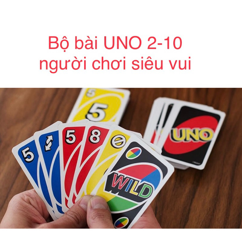 Bộ bài Uno 2-10 người chơi siêu vui 108 lá loại đẹp giấy bìa cứng