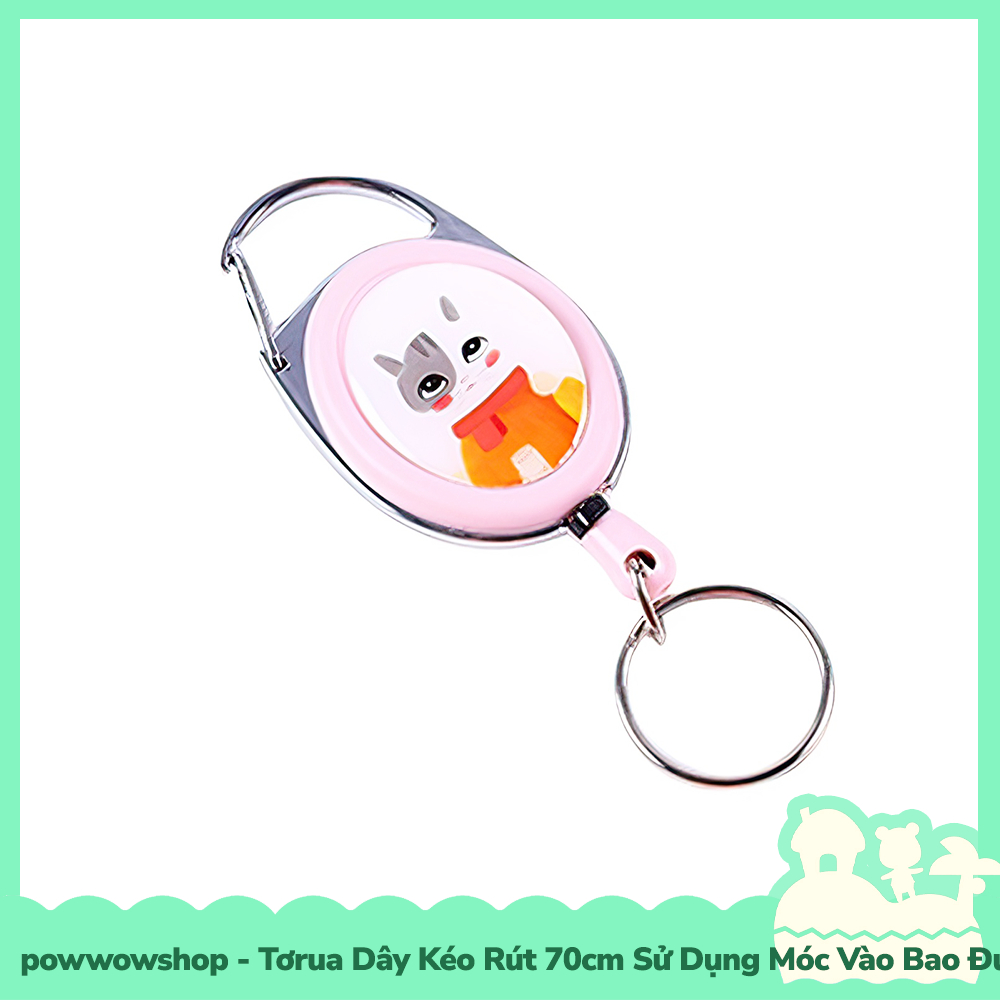 [Sẵn VN - Hỏa Tốc] Tơrua Dây Kéo Rút 70cm Sử Dụng Móc Bao Đựng Thẻ Nhân Viên Phong Cách Hình Thú Animal Luxury