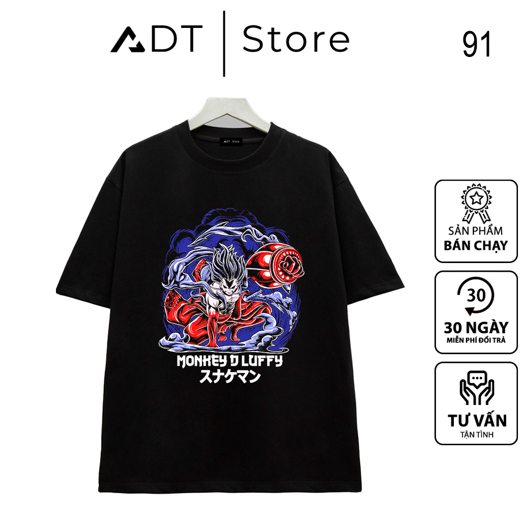 Áo thun ADT.Store x One Piece in hình Luffy Gear 5 Anime Joy Boy siêu đẹp
