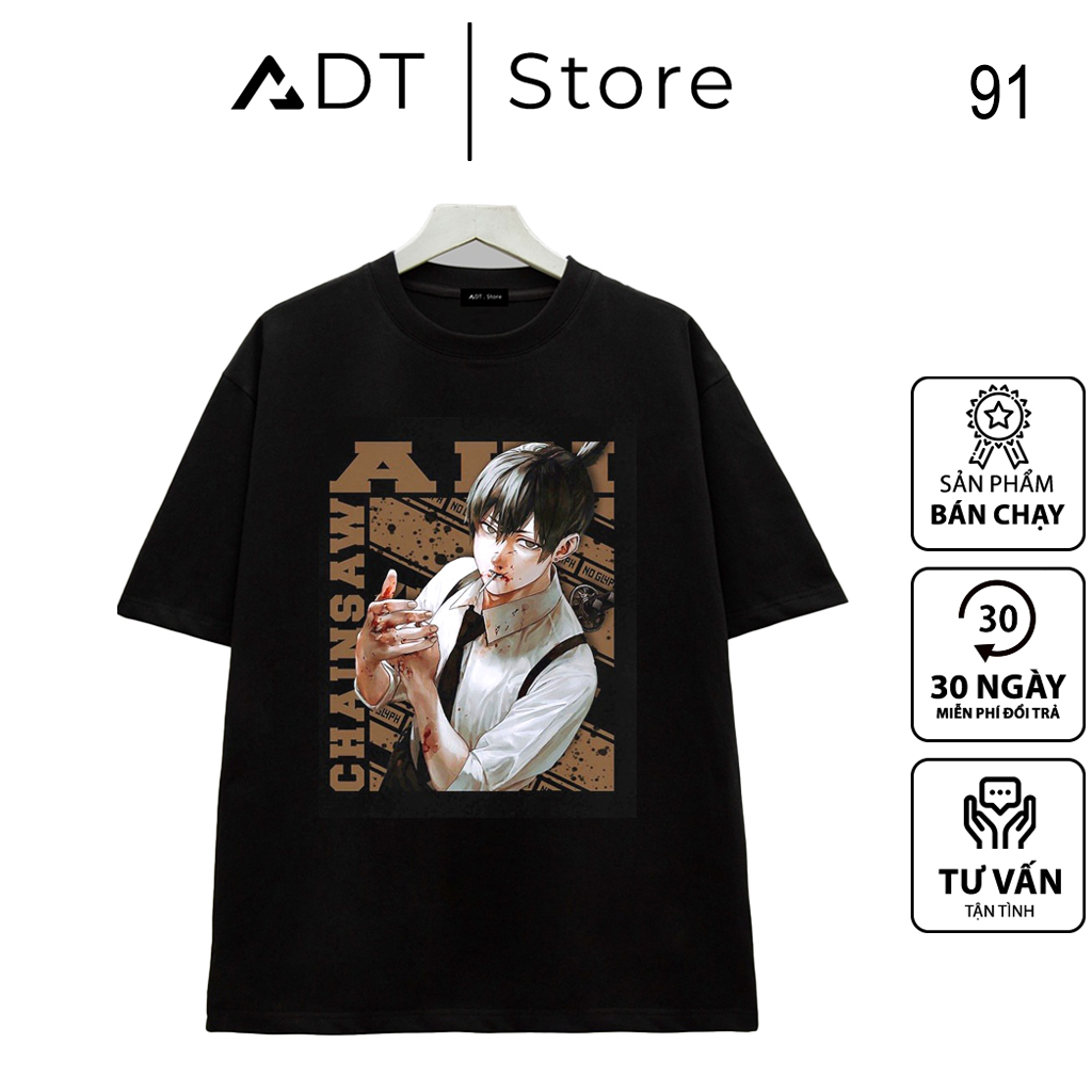 Áo thun ADT.Store x Chainsaw Man Aki mẫu mới Anime Quỷ Cưa cực đẹp,thoáng mát