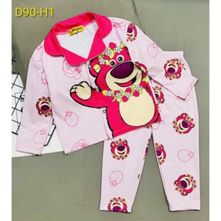 MÃ D90 BỘ PIZAMA BÉ GÁI THUN LẠNH 3D SIZE 8_20KG
