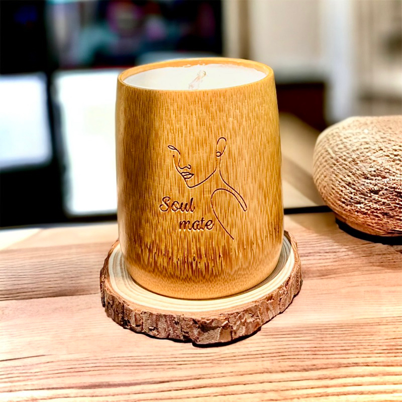 Nến thơm ly tre và hộp quà