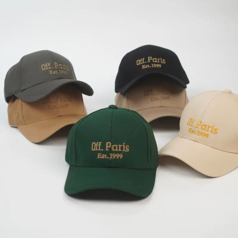 Mũ lưỡi trai chất vải kaki cao cấp nón kết thêu chữ Off Paris mũ phớt nam nữ phong cách Unisex