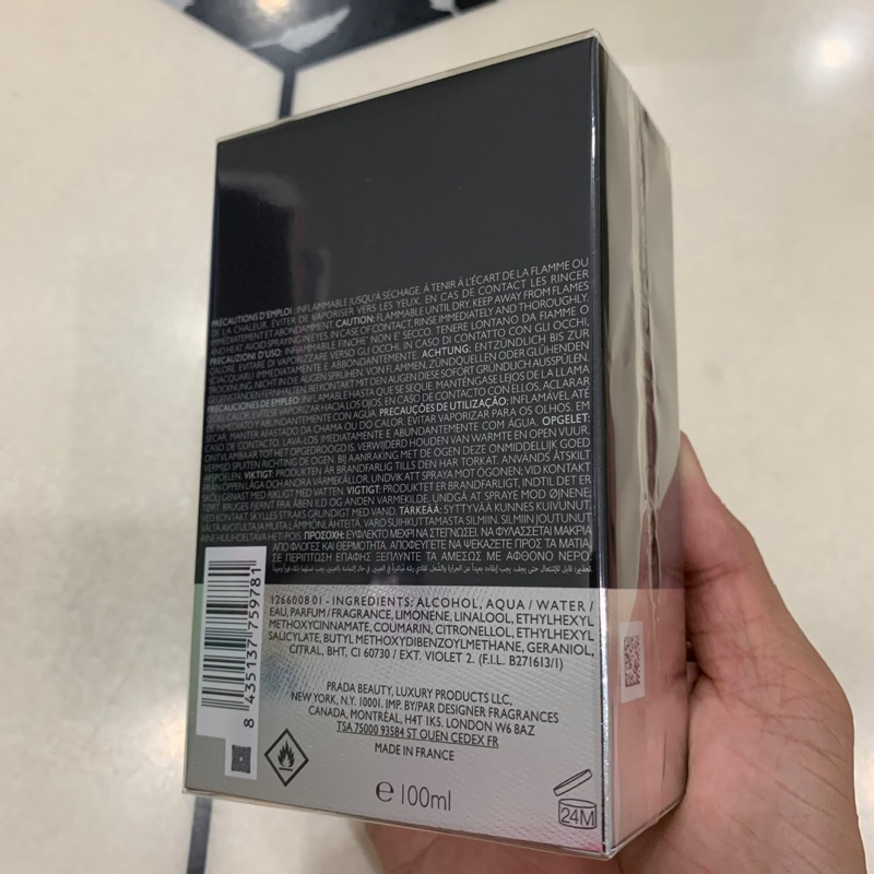 Nước hoa Prada Luna Rossa Carbon EDT 100ml full seal