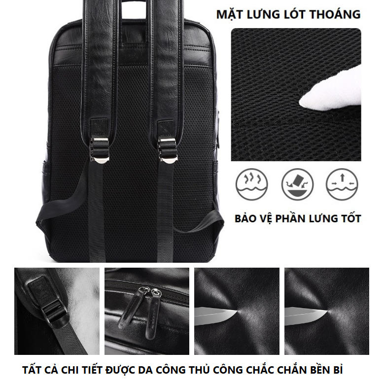 Balo da, Balo da nam nữ chống nước thời trang cao cấp đi học đi chơi sành điệu da Pu Gobag | BigBuy360 - bigbuy360.vn