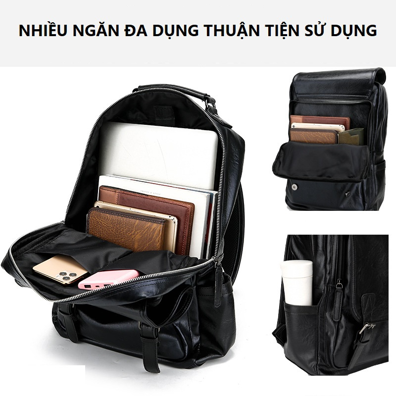 Balo da, Balo da nam nữ chống nước thời trang cao cấp đi học đi chơi sành điệu da Pu Gobag | BigBuy360 - bigbuy360.vn