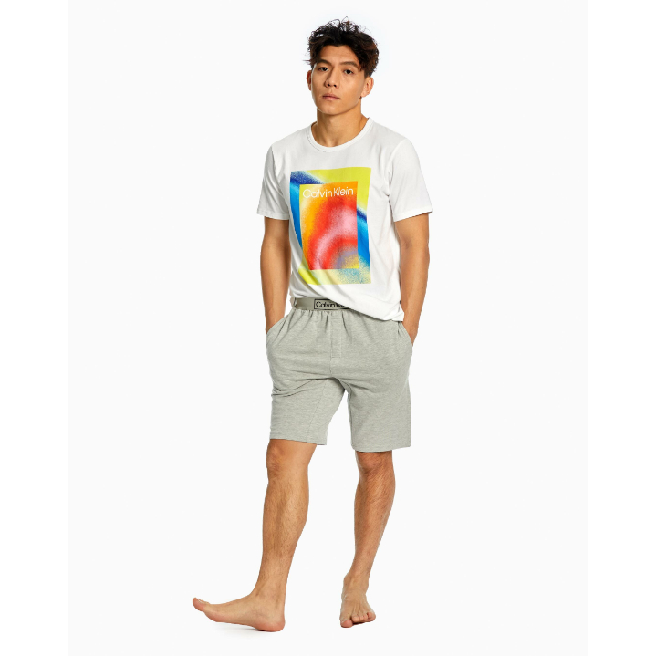 Calvin Klein Áo Thun Nam Trắng Cổ Tròn