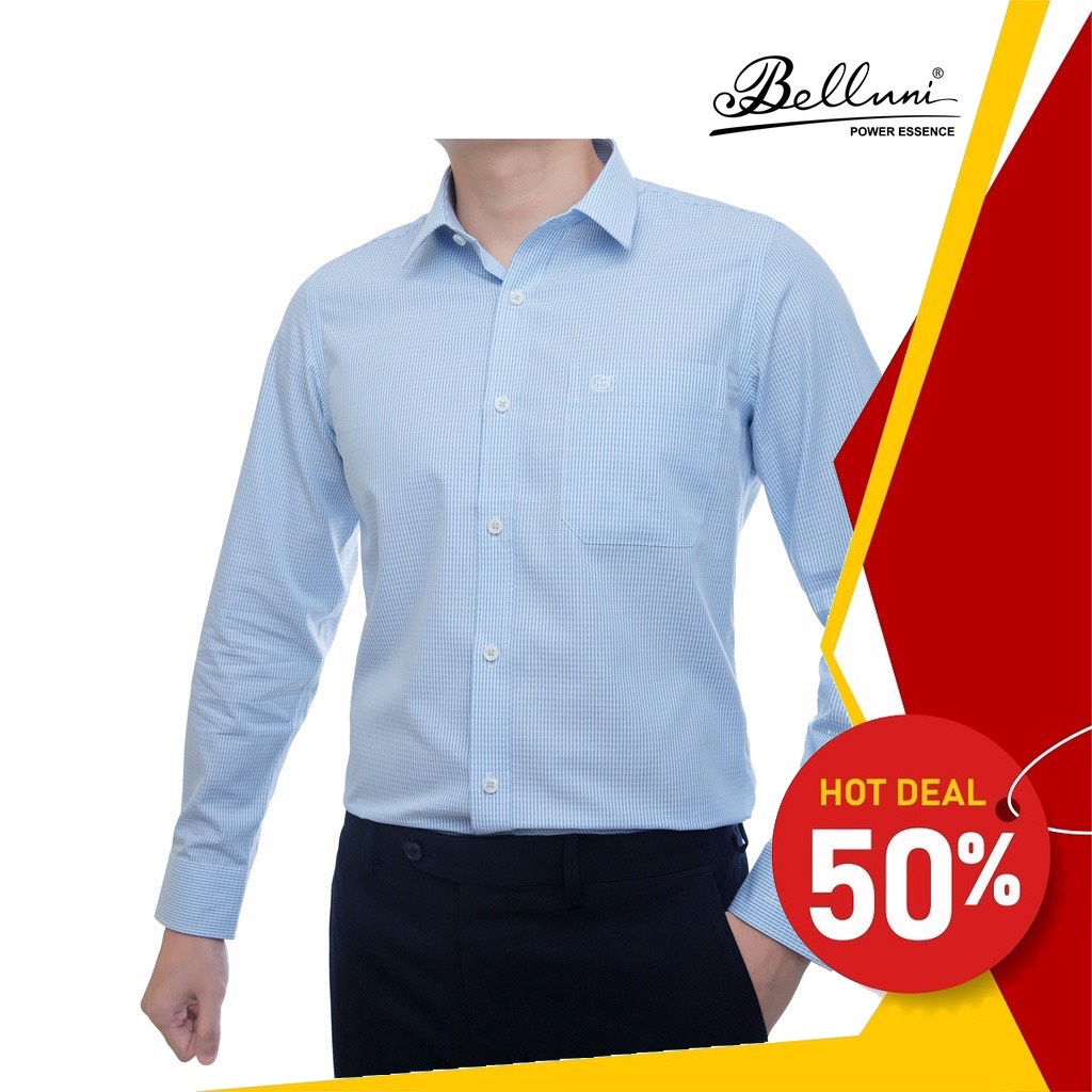 Áo Sơ Mi Nam Dài Tay Công Sở Thương Hiệu Thời Trang Belluni (161B6)