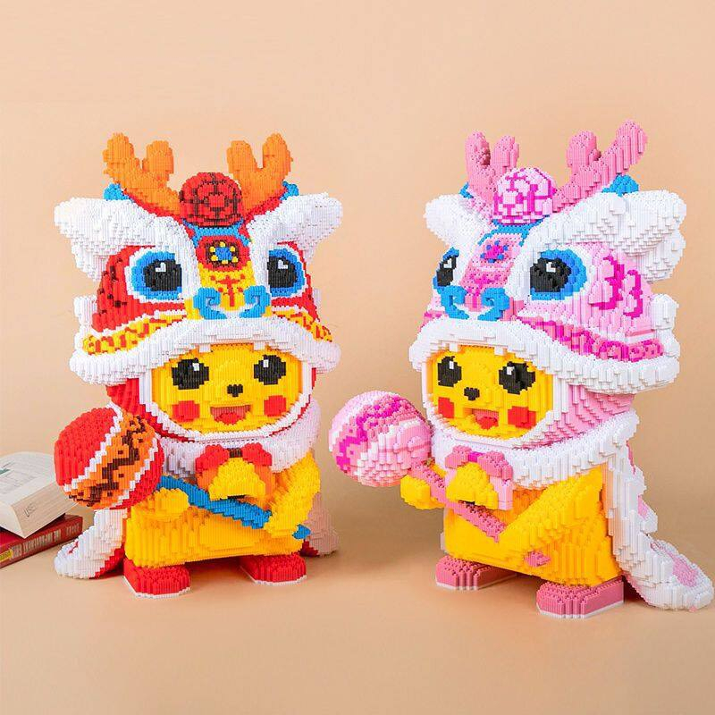 Mô hình lắp ghép lego doraemon đầu đội lân 53-67cm  rèn tư duy decor phòng dành cho nhiều lứa tuổi