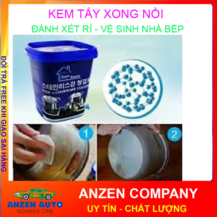 [2 HỘP] Tẩy Xoong Nồi - Tẩy Cặn Canxi - Vệ Sinh Nhà Tắm - Tẩy Gạch Men - Vệ Sinh Bếp - Làm Sạch Bàn 