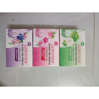 Xà bông cục Gervenne 90g màu (Xanh,hồng,tím)