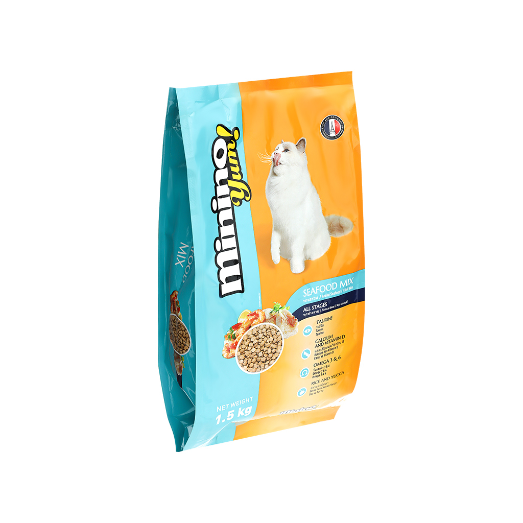 Thức ăn cho Mèo, Hamster, Nhím, Thức ăn hạt Minino gói 350g