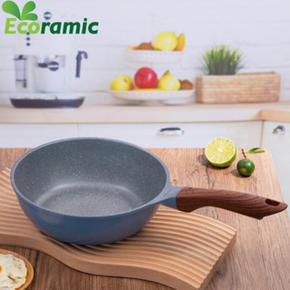 Chảo vân đá chống dính size 28cm ecoramic đáy từ bền chắc