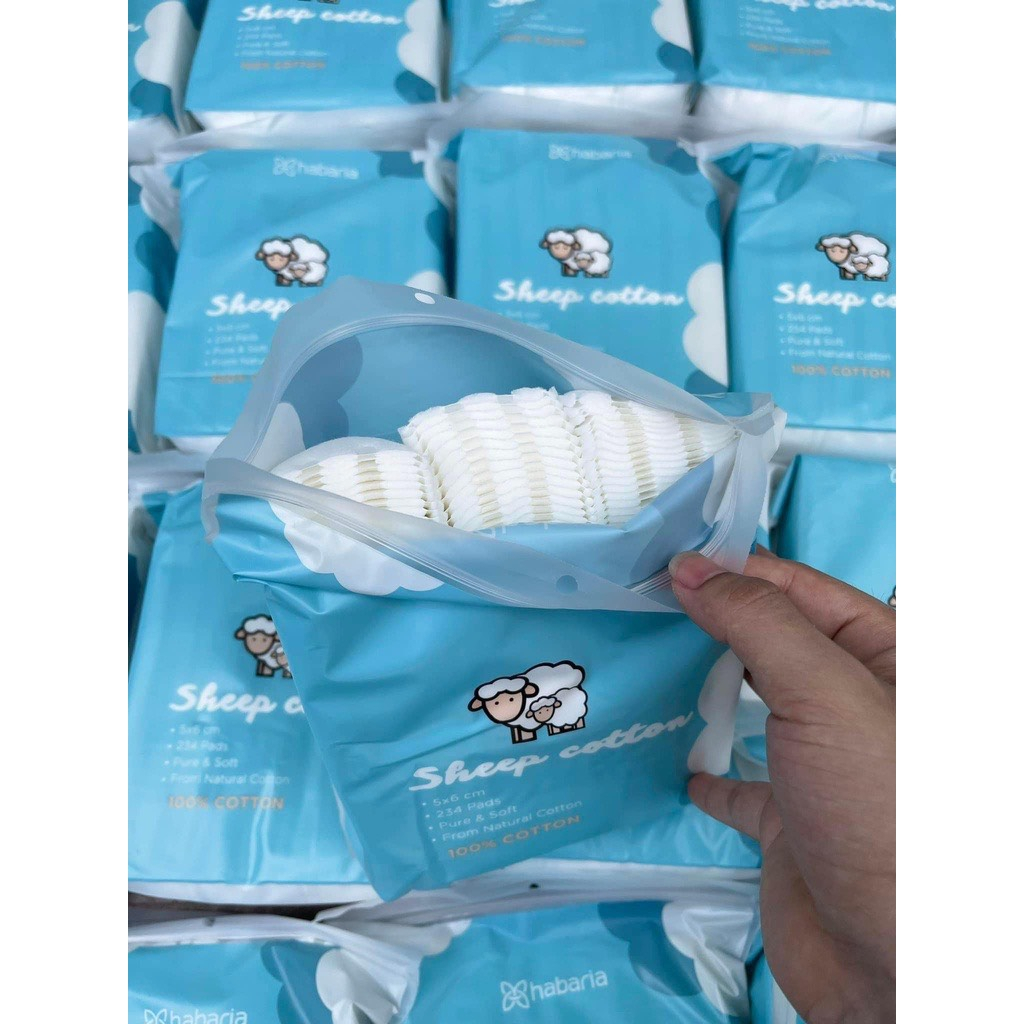 Bông tẩy trang nhẹ nhàng làm sạch da sáng khỏe Habaria