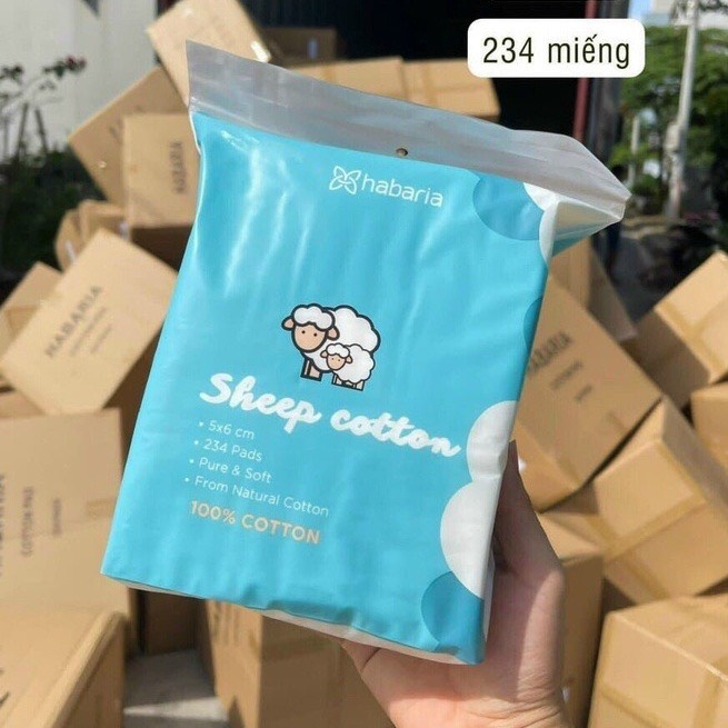 Bông tẩy trang nhẹ nhàng làm sạch da sáng khỏe Habaria