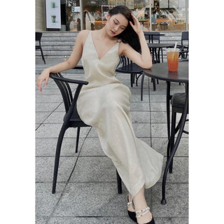 ĐẦM MAXI 2 DÂY CỔ TIM