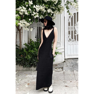 ĐẦM MAXI 2 DÂY CỔ TIM