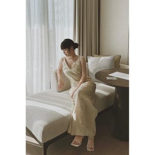 ĐẦM MAXI 2 DÂY CỔ TIM