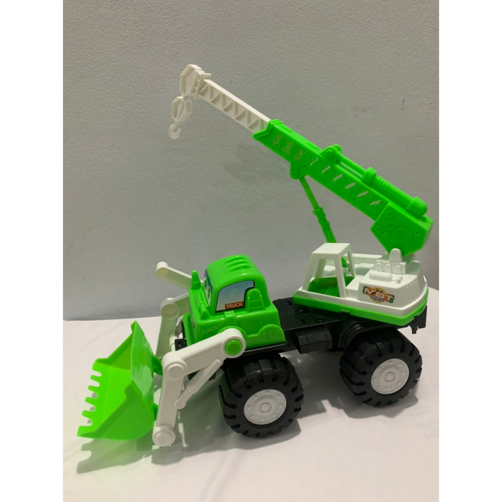 Xe cẩu đồ chơi ,Xe Cẩu PoLi Kết Hợp Chức Năng cẩu múc - Đồ Chơi Cho Bé An Kids