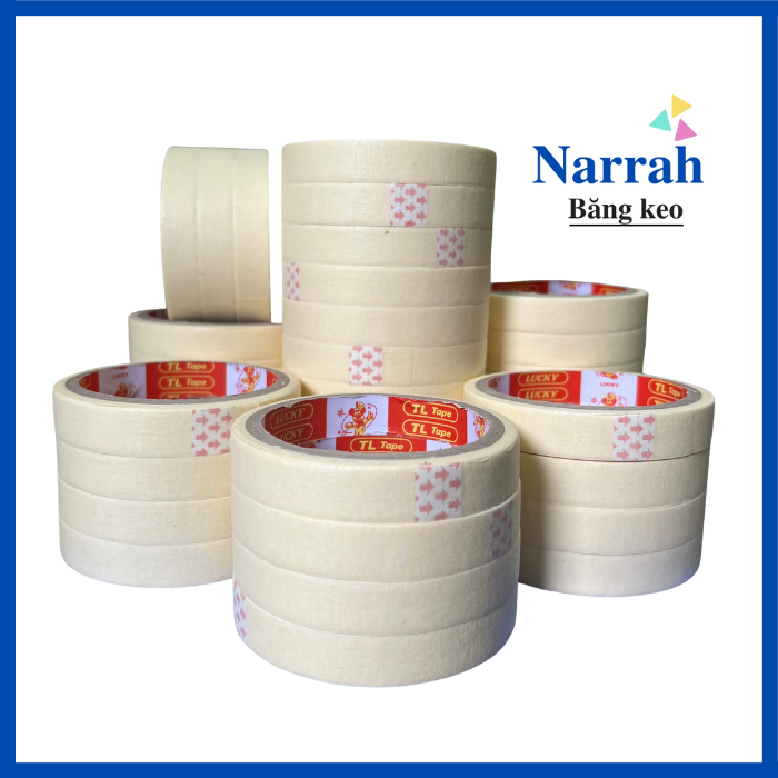 Băng keo giấy 1F6 1 cây 18 cuộn