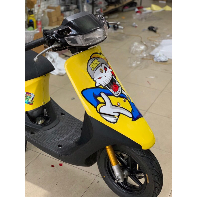 Tem rời Dio xe vàng phối tem hoạt hình cực đẹp.