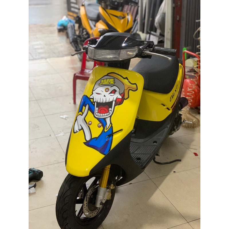 Tem rời Dio xe vàng phối tem hoạt hình cực đẹp.