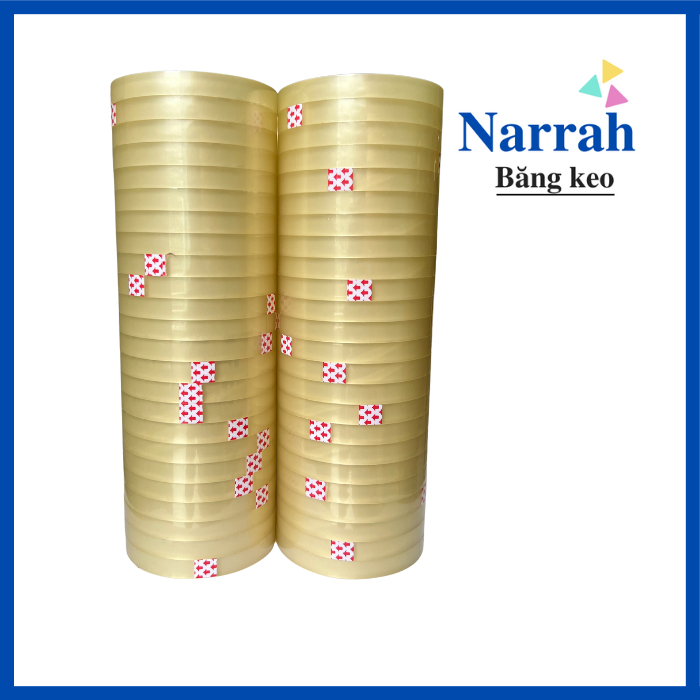 Băng keo trong, băng dính trong, băng keo dùng để dán quà size nhỏ 1.2cm, 1 cây 24 cuộn