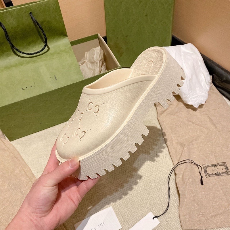 Giày sục nhựa crocs đế cao 5cm hàng Quảng Châu Fullbox dép sandal đế dày