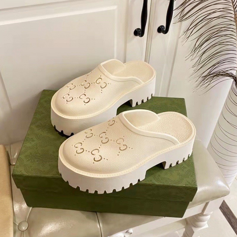 Giày sục nhựa crocs đế cao 5cm hàng Quảng Châu Fullbox dép sandal đế dày