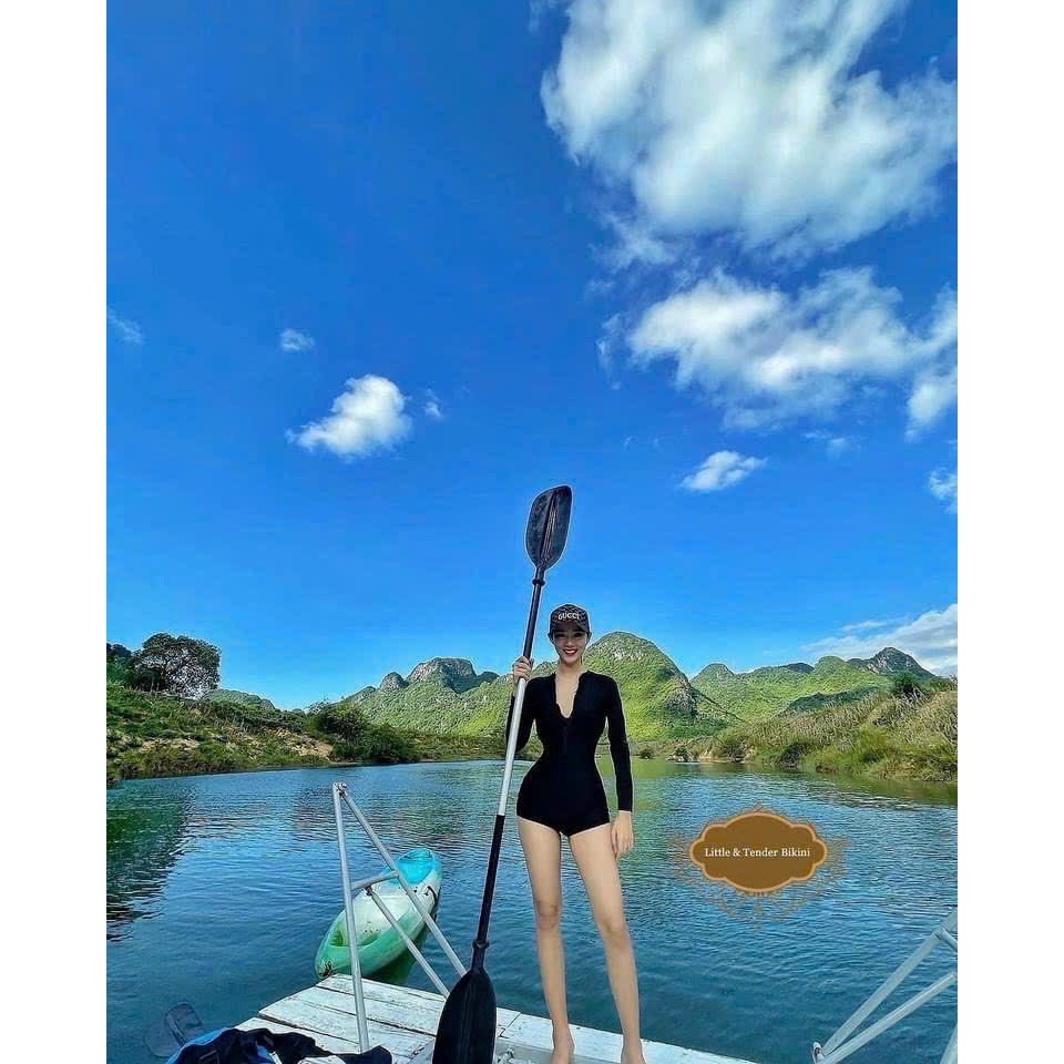 JUM NỮ TAY DÀI CHẤT THUN GÂN CỔ SƠ MI NÚT CÀI DÁNG NGẮN BODY TÔN DÁNG NĂNG ĐỘNG CHO NÀNG ĐI BIỂN | BigBuy360 - bigbuy360.vn