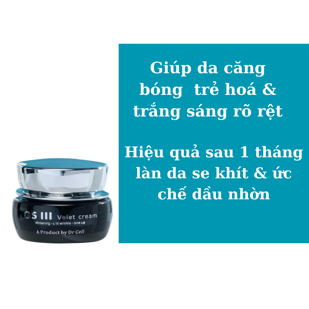 Kem Ngày GS3  kem dưỡng trắng da- Giúp Da Căng Bóng, trẻ Hóa Da, Thể Tích 30g