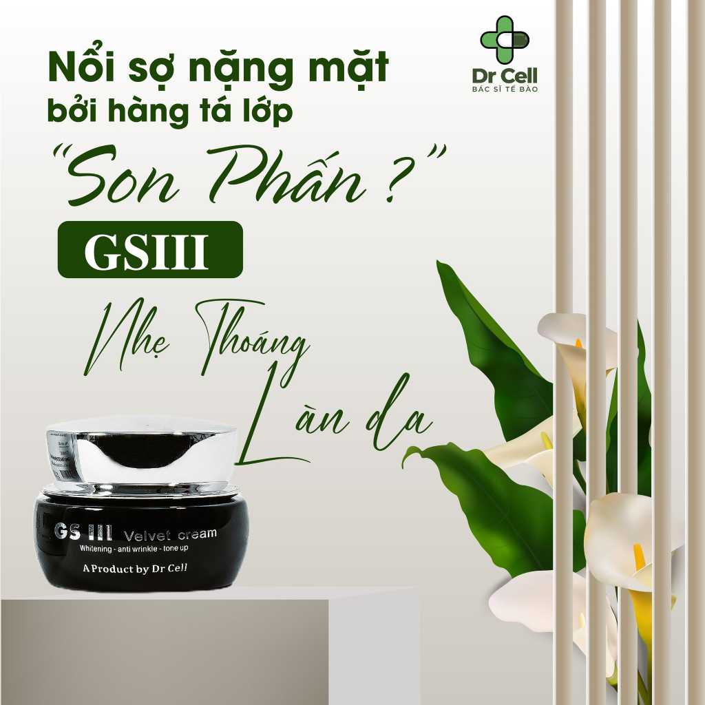 Kem Ngày GS3  kem dưỡng trắng da- Giúp Da Căng Bóng, trẻ Hóa Da, Thể Tích 30g