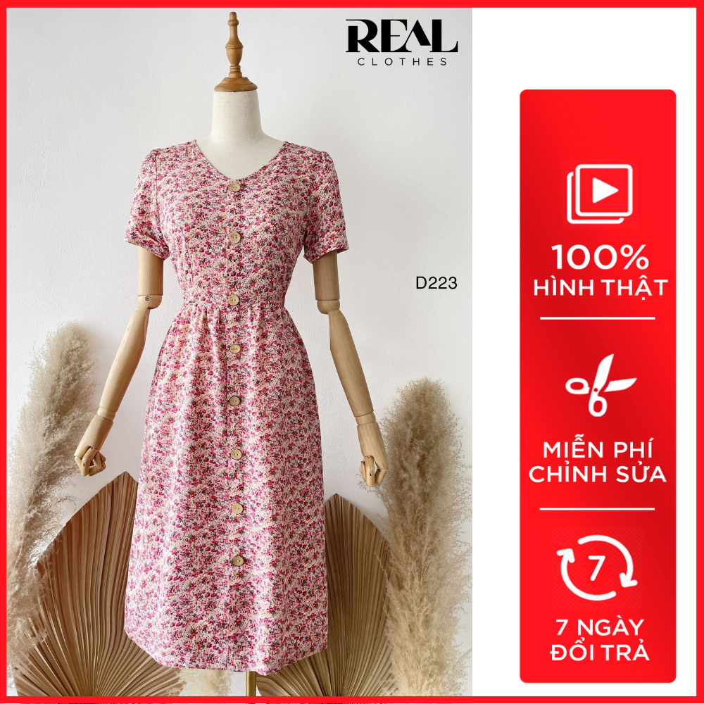 Đầm Paris Hoa Đỏ_REAL