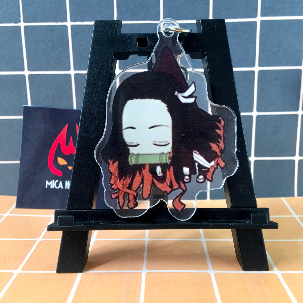 Móc Chìa Khóa Anime Kimetsu No Yaiba Keychain Thanh Gươm Diệt Quỷ Acrylic Chibi Treo