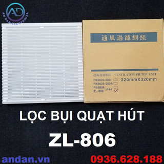 Tấm lọc bụi quạt hút zl806, fan filter zl-806, lọc bui quạt ∅220x60, 200x200, 20x20cm