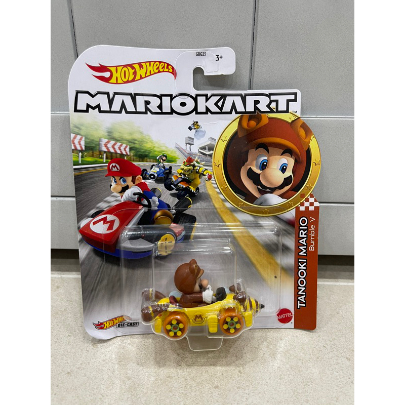 Xe mô hình đồ chơi Hotwheels 1:64 - MARIO KART - Tanooki Mario (Bumble V)