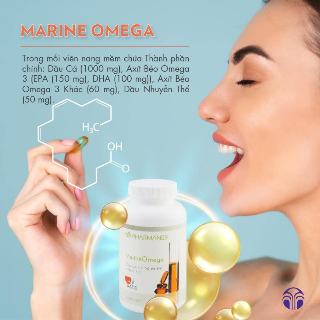 Thực Phẩm bảo vệ sức khỏe Nuskin Marine Omega (120 viên) - Chính hãng Nu Skin VN, tem tiếng việt