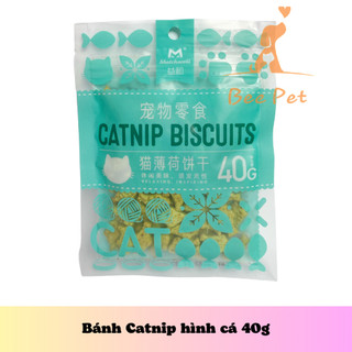 Snack Catnip Biscuits 40g - bánh thưởng hình cá cho mèo cưng
