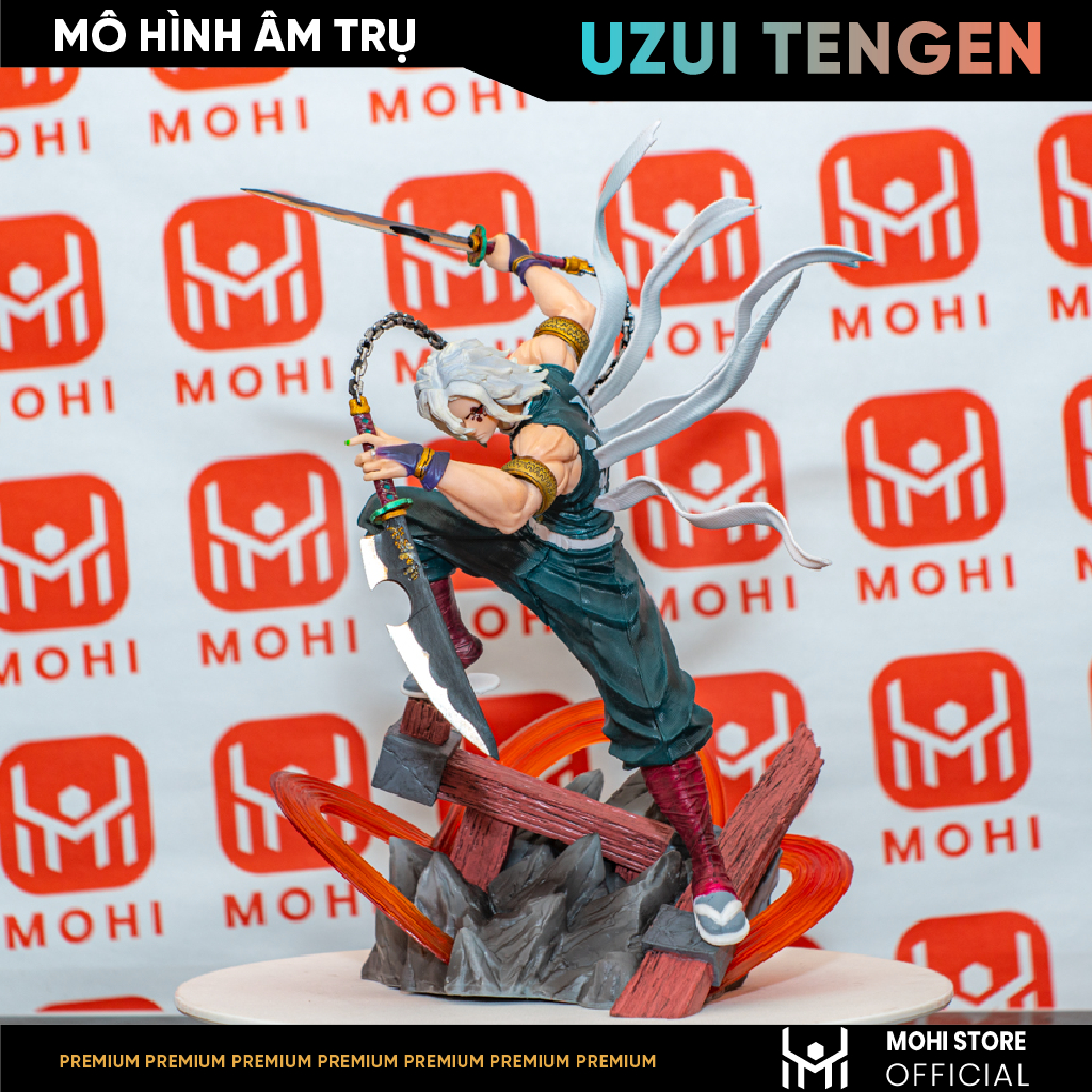 Mô Hình Uzui Tengen chiến đấu ver 2 cao 27cm - Full box - Kimetsu No Yaiba - Có Hộp Màu